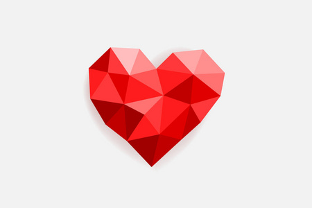 s Day. Heart shape for decorative card, website, template design