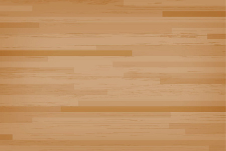 硬木枫树篮球场地板从上面看。 木制地板图案和纹理。 矢量图。
