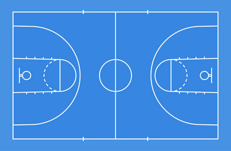 篮球场地. 矢量图.照片