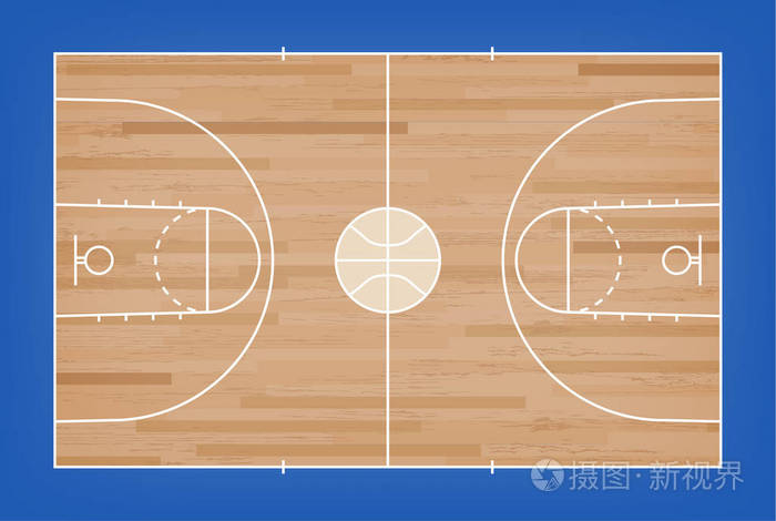 篮球场地板与木纹纹理背景线. 篮球场地. 矢量图.插画-正版商用图片18