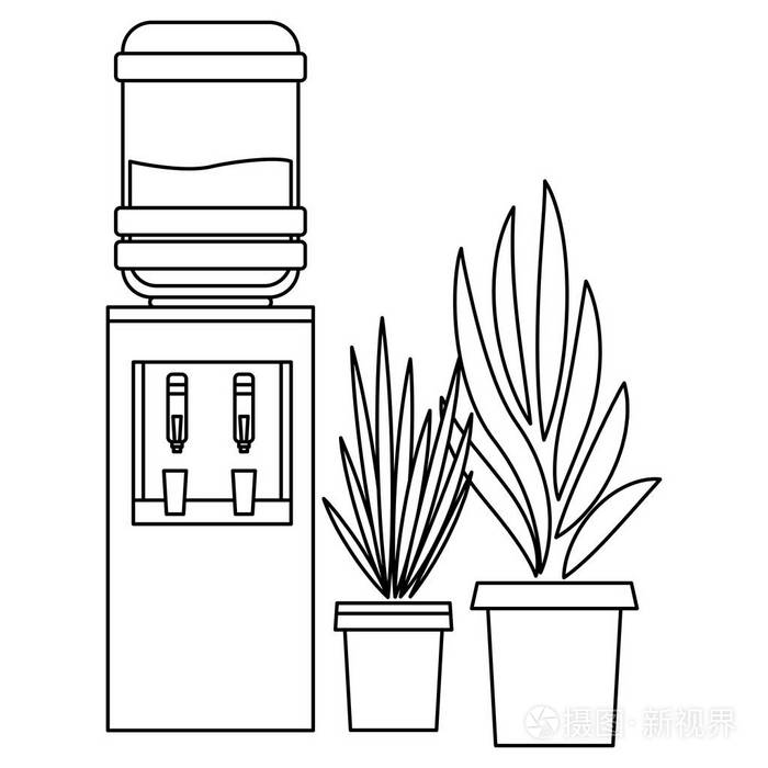 家具装饰饮水机插画-正版商用图片18x7g6-摄图新视界