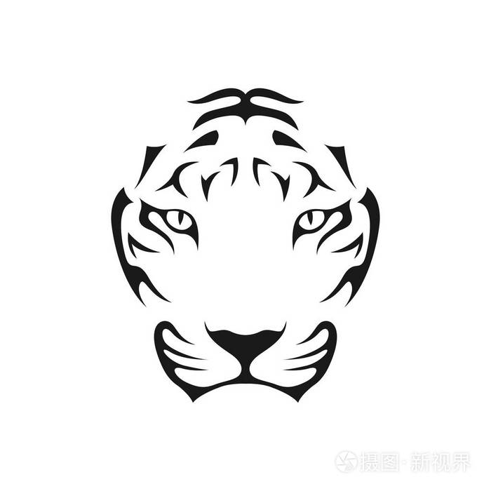 简笔画虎头图片图片