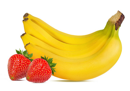 香蕉和草莓分离在惠特
