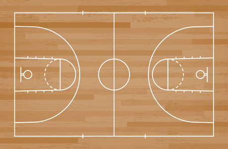 篮球场地板采用线条上木纹纹理背景.篮球场地.矢量图.照片