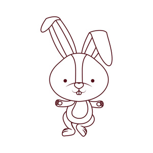 可爱的兔子孤立的图标