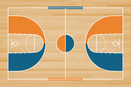 篮球场地. 矢量图.照片