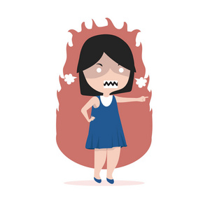 生气的孩子指着你图片