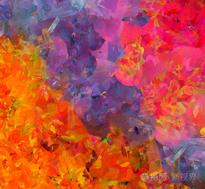 帆布印刷,油画,现代绘画,纹理笔触,当代印象派风格,温暖的花式色彩,超