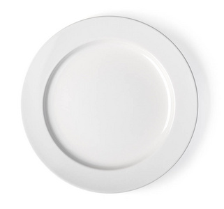 白色背景上的白色盘子