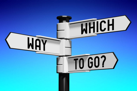 选择哪条路,他应该去的商人选择哪条路,他应该去的商人黑色休闲鞋站在