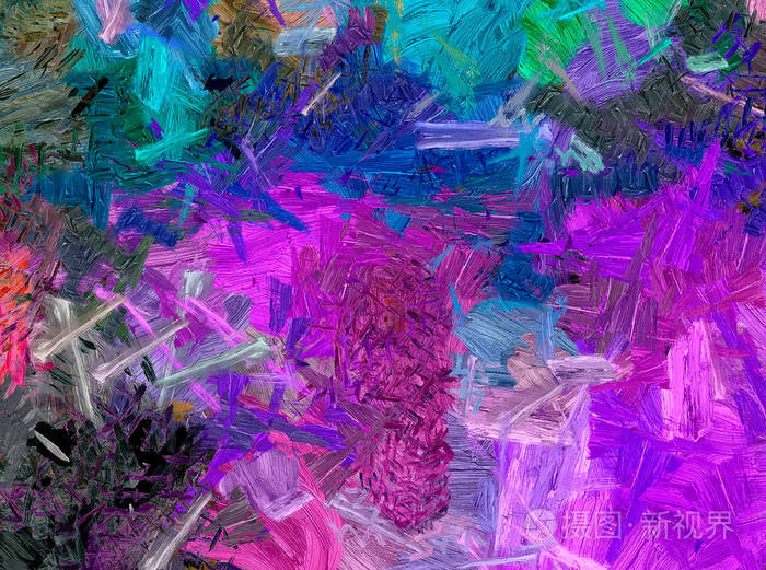 抽象的彩色条纹. 数字设计绘画印象主义艺术作品. 手绘艺术图案.