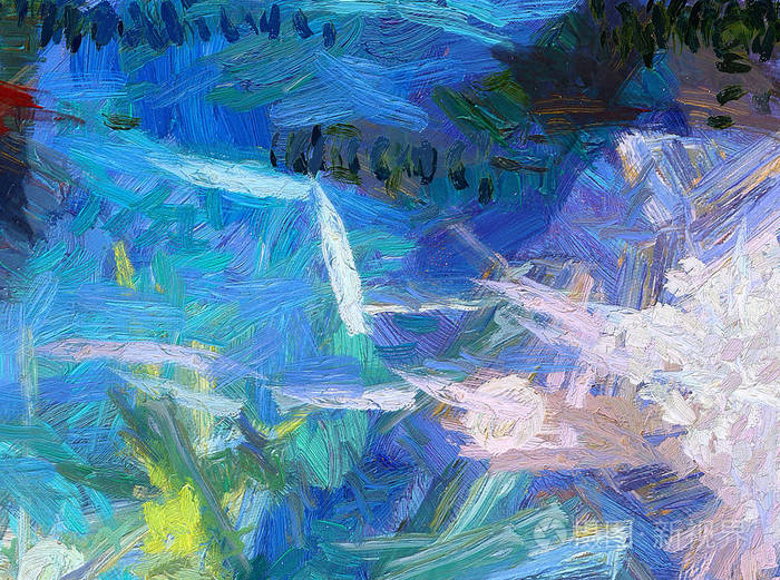 抽象的艺术背景. 油画风格在画布上. 温暖多彩的纹理. 软漆刷.