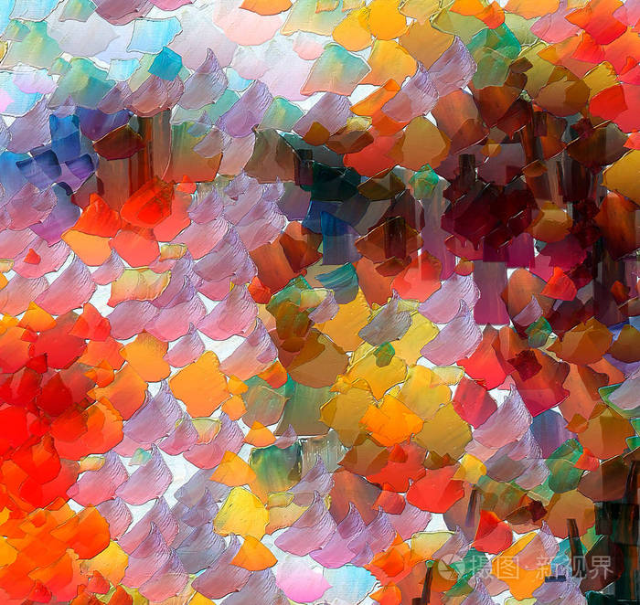 油画油画现代绘画纹理画笔当代印象派风格温馨花式设计图案超现实美术