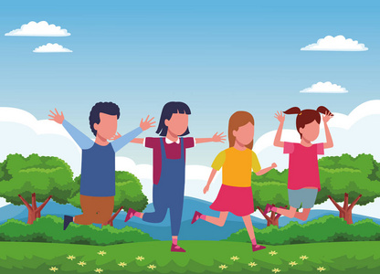 小学生玩卡通图片-小学生玩卡通素材-小学生玩卡通插画-摄图新视界