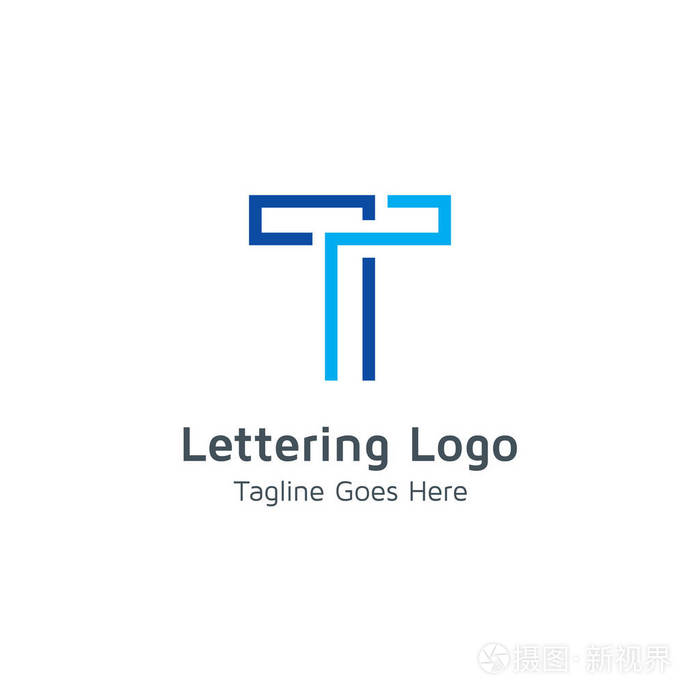 字母t设计字母矢量标志