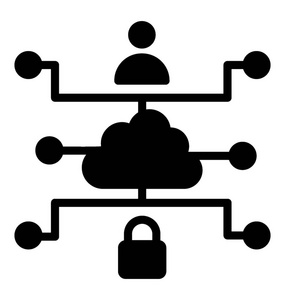 字形图标概念化云网络安全