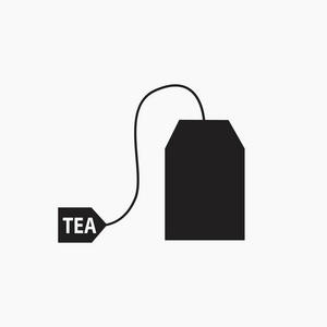 茶袋矢量图标。