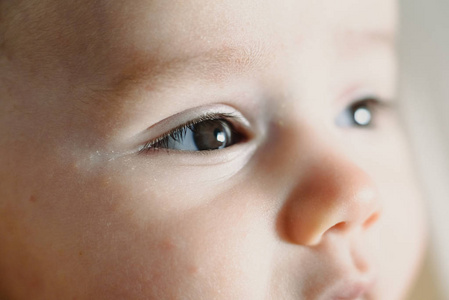 一双深邃的婴儿眼睛。