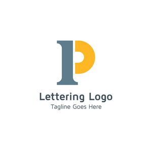 字母p向量标志适用于商标或商业企业
