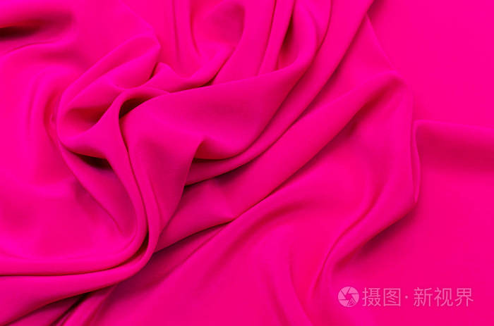 丝织品绉纹赤霞色