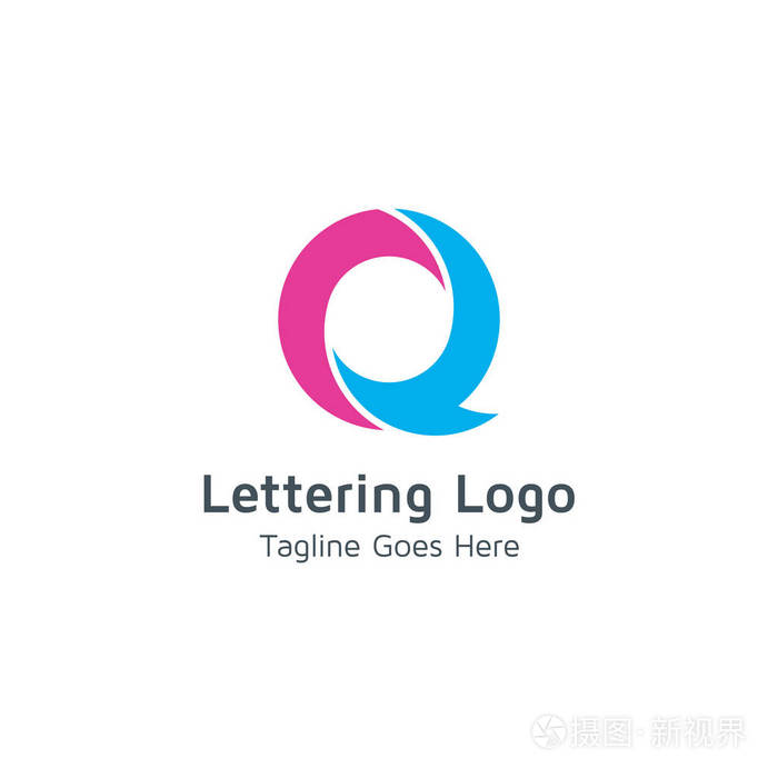 字母q设计字母表向量标志