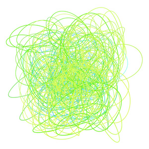 彩色缠绕在白色上. 混乱模式. 潦草的素描.