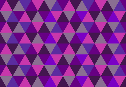 三角形无缝图案..低聚几何背景..粉红色，紫色，蓝色。纺织品海报传单T恤壁纸的印刷设计。由三角形制成的马赛克模板。矢量图