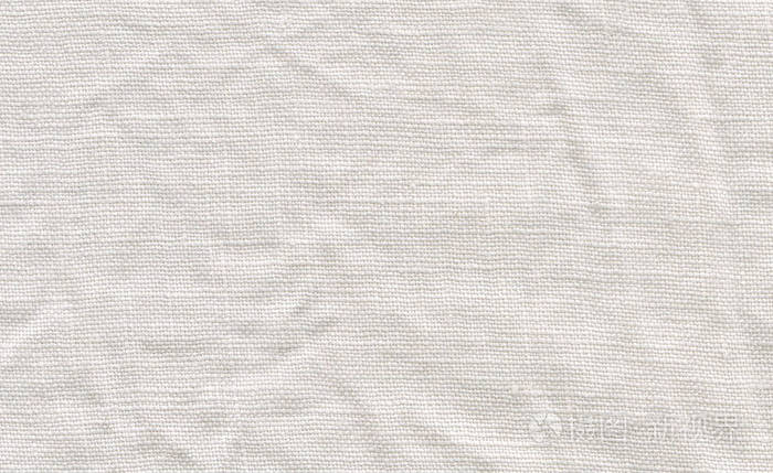 白色亚麻帆布.白色织物纹理