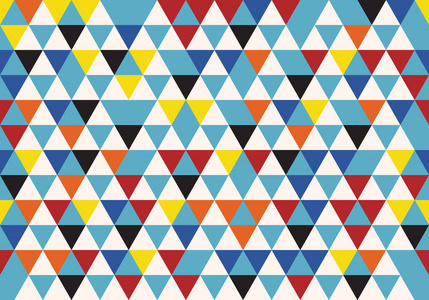 彩色三角形图案背景，马赛克图案抽象背景。