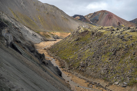 Fjallabak自然保护区的Landmannalaugar火山。冰岛