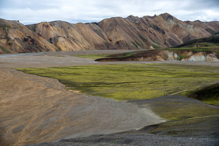 Fjallabak自然保护区的Landmannalaugar火山。冰岛