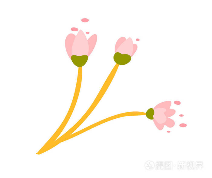可爱的向量查出的花在白色背景 春天手绘自然例证平设计 用于贺卡 印刷品 儿童读物插画 正版商用图片18ymja 摄图新视界 可爱的向量查出的花在白色背景 春天手绘自然例证平设计 用于贺卡 印刷品 儿童读物插画 正版商用图片18ymja 摄图新视界