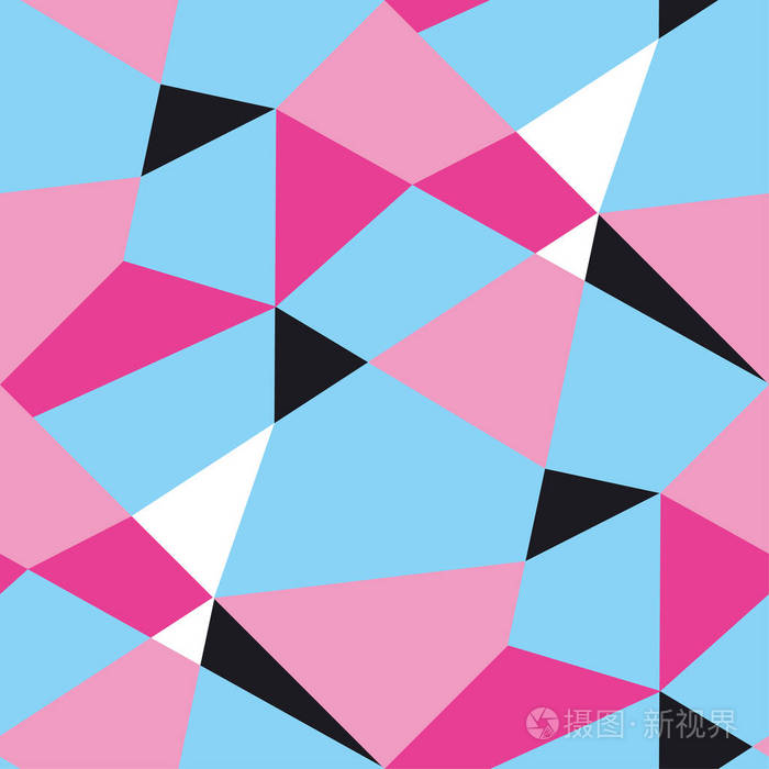 抽象三角形手绘无缝拼接