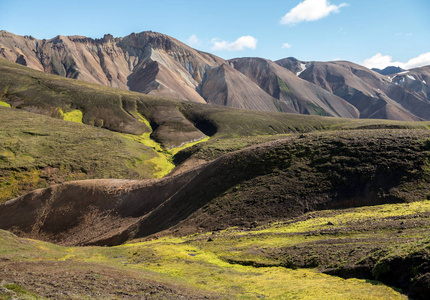 法利亚巴克自然保护区兰德曼纳劳加火山。 冰岛