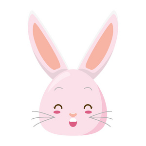 可爱的兔子脸卡通