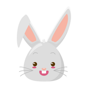 可爱兔子头卡通图片