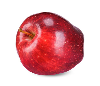 红苹果与白色分离，有剪裁路径