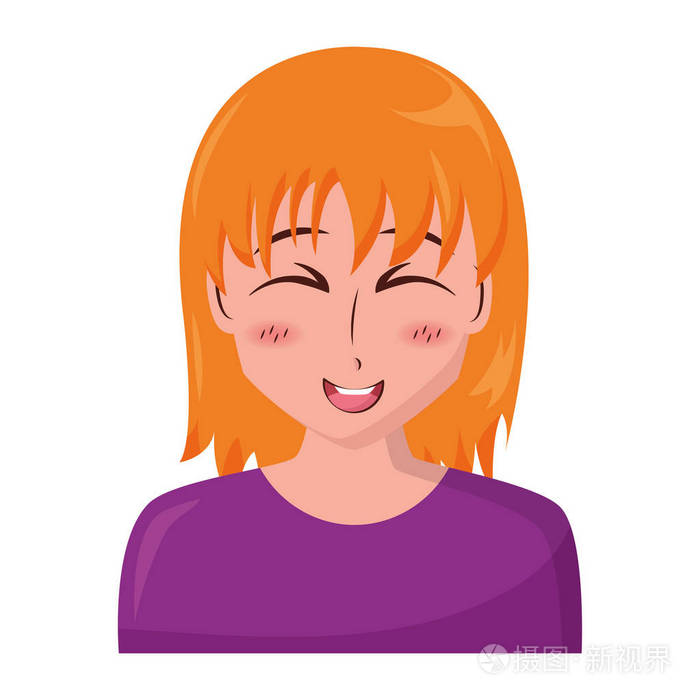 动漫女孩漫画肖像人物