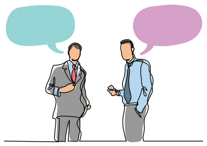 两个人谈话图片