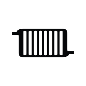 汽车冷却汽车散热器冷却系统图标白色背景照片