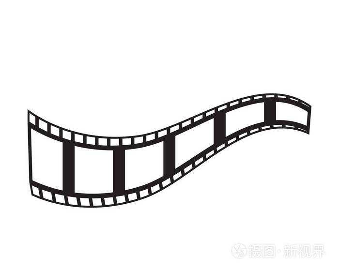 胶片条图标矢量插图模板设计