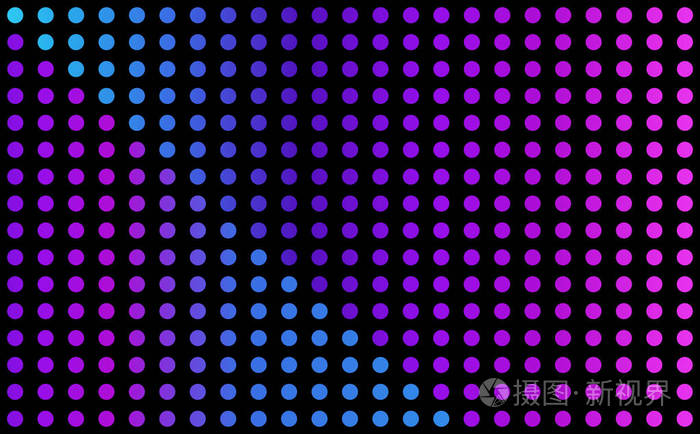 蓝色和紫色向量背景发光的点网格
