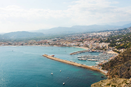 西班牙阿利坎特地中海的 javea xabia 村