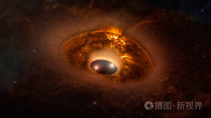 银河眼外星黑洞景观美国宇航局提供的这张图片的元素