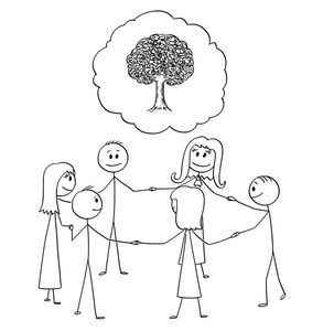 团队树图片-团队树素材-团队树插画-摄图新视界