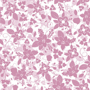 白色背景上粉色抽象花朵的无缝图案