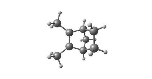 在玉米薄荷中发现了三苯。桑汀是一种调味料。是檀香油的成分..三维插图