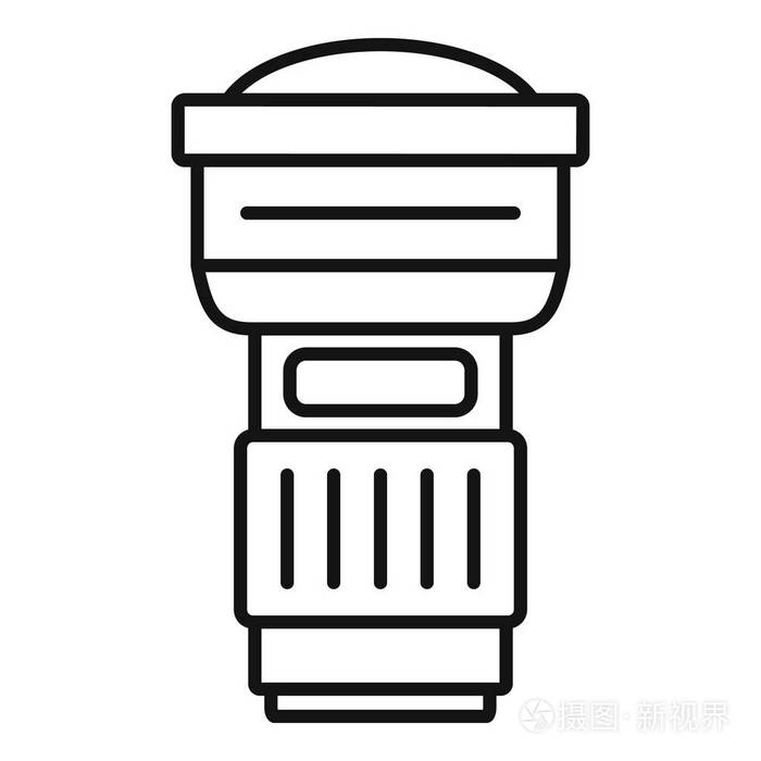摄像机镜头图标,大纲样式插画-正版商用图片18zjgr-摄图新视界