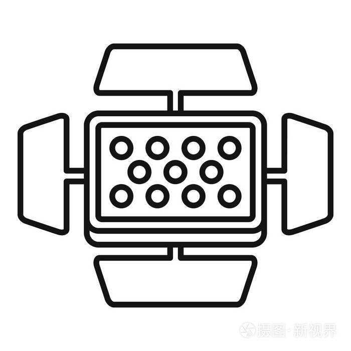 摄像机闪光灯图标, 轮廓样式插画-正版商用图片18zjjx-摄图新视界