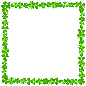 s Day  frame made out of clover